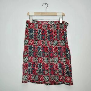 Marc Jacobs Women's 100% Silk Skirt Size 6 Flowers Pleats
